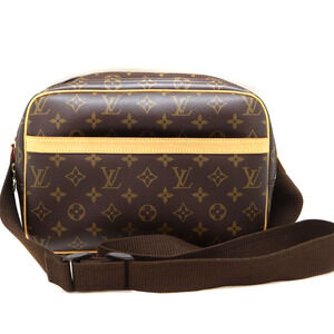 Louis Vuitton Reporter Shoulder Bag Monogram Brown